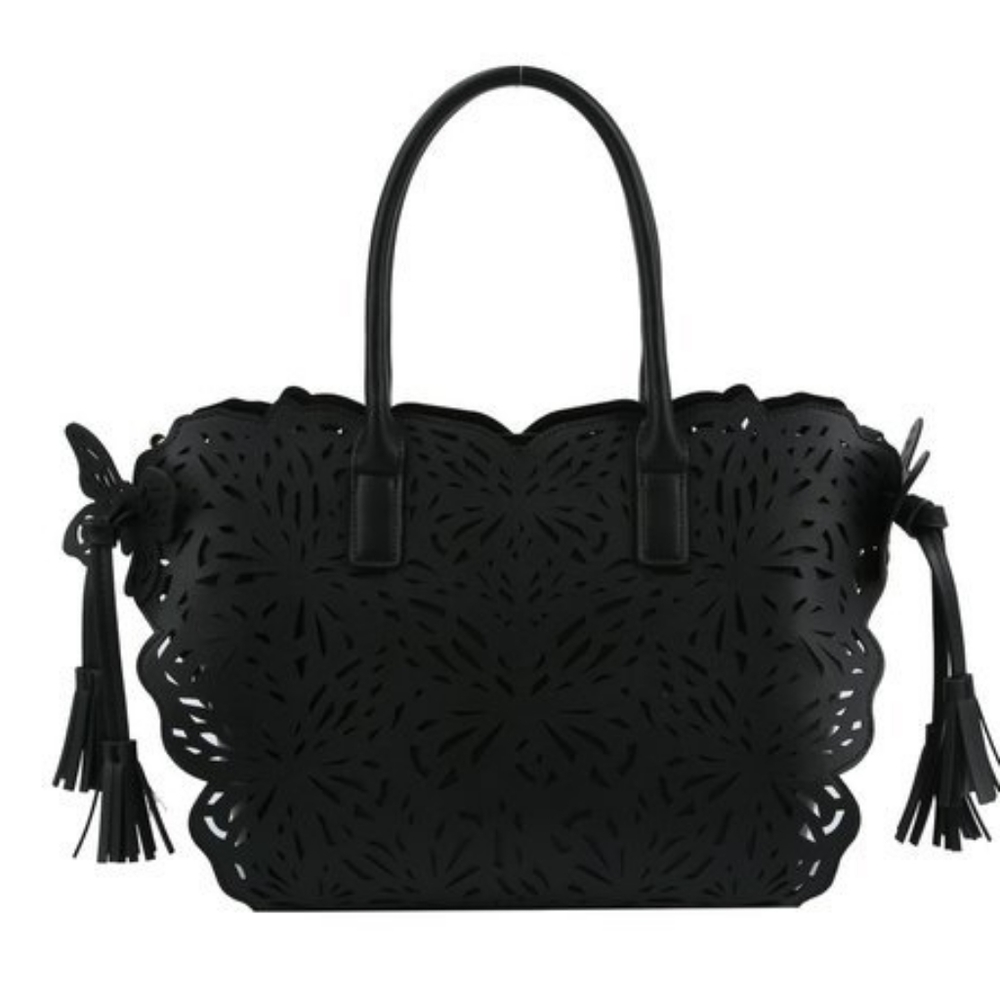 Laser cut butterfly Satchel Bag